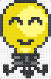 Lightbulb II sil1yyyy - lightbulb,smile,face,cute,electric,character,yellow,black