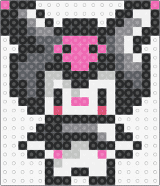 Kuromi :3 I have matching my mel - kuromi,sanrio,kawaii,character,cute,pink,gray white