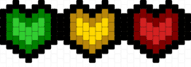 (Life series) hearts red, yellow, Green centerd - hearts,life series,youtube,minecraft,red,yellow,green