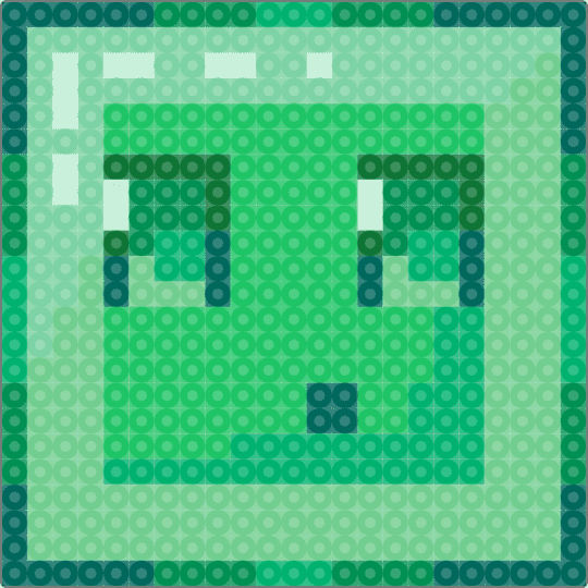 AveryTheMayo/Avery SFAWTDE 💚💙🤍 - averythemayo, character, cotdslimy, green, perler charm, perler pattern, sfawtde, sfawtdedawtde, slime, teal