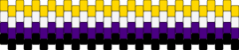 Non-binary - nonbinary,pride,horizontal,stripes,cuff,yellow,purple