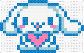 conejo - cinnamoroll,sanrio,chibi,kawaii,heart,cute,character,light blue,white,pink