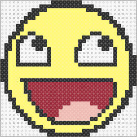 awsome face - smiley,awesome,face,happy,emoji,tongue,yellow,red