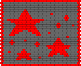 Star bag: front panel - stars,panel,bag,red,gray