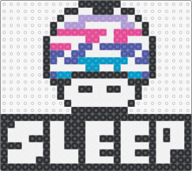 Sleep - sleep,sign,mushroom,text,nintendo,white,black,pink,purple