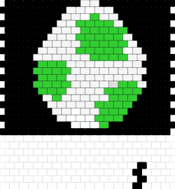 Yoshi egg - egg,yoshi,mario,nintendo,video game,black,green,white