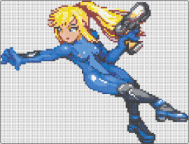 Samus Version 2 - samus aran,zero suit,metroid,video game,character,blonde,costume,blue,yellow