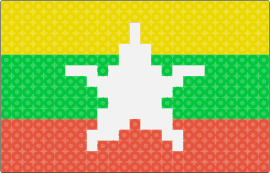 myanmar - myanmar,flag,country,star,yellow,green,red,white