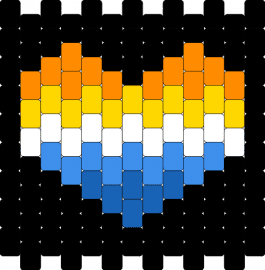 Sm aroace heart - aroace,heart,pride,black,blue,orange