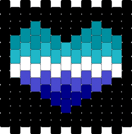 Sm gay heart - gay,heart,pride,black,teal,blue