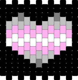 Sm demi girl heart - demigirl,heart,pride,black,pink,gray