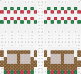 house_sides - house,gingerbread,3d,panels,christmas,holiday,brown,tan,green,red,white