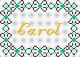 Carol 2 - carol,name,sign,text,cursive,border,yellow,green