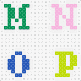 MNOP - alphabet,text,letters,colorful,green,pink,blue