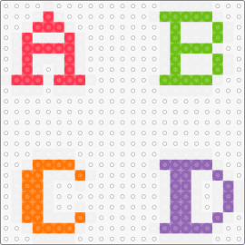 ABCD - alphabet,text,letters,colorful,red,green,orange,purple