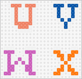 UVWX - uvwx,alphabet,text,letters,colorful,orange,blue,purple