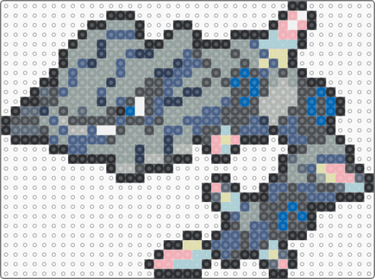 Mega Steelix Box Sprite - blue, gray