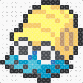 Omanyte Box Sprite - omanyte,pokemon,character,gaming,teal,yellow