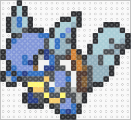 Wartortle Box Sprite - gray,light blue,blue