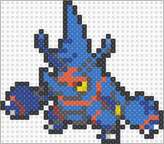Mega Heracross Box Sprite - blue, gray