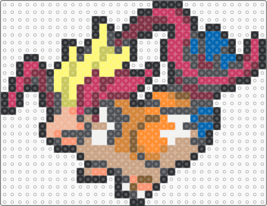Mega Pidgeot Box Sprite - colorful, gray, orange, pink