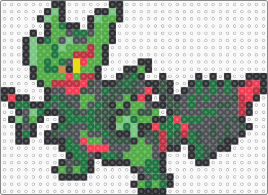 Mega Sceptile Box Sprite - gray, green