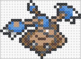 Hitmontop Box Sprite - gray,beige,tan