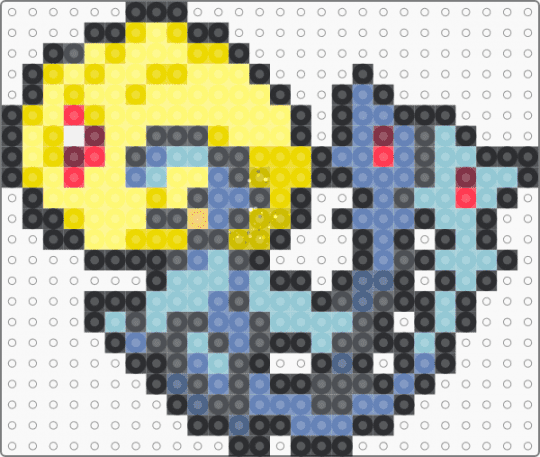 Uxie Box Sprite - blue, gray, light blue, yellow