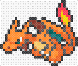 Charizard Box Sprite - gray,orange