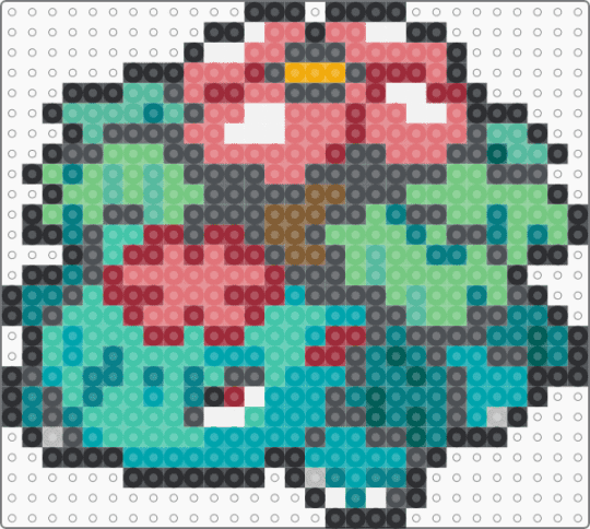 Mega Venusaur Box Sprite - gray, red, teal