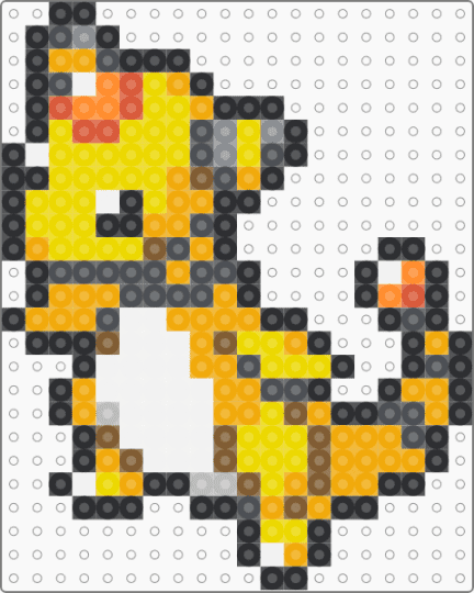 Ampharos Box Sprite - gray, orange, yellow