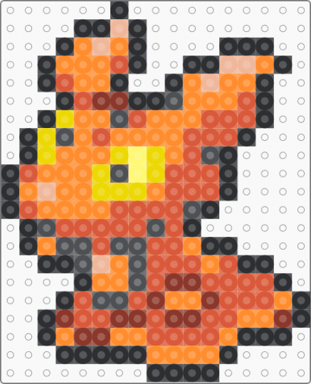 Slugma Box Sprite - orange, red