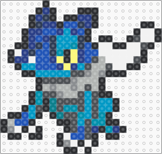 Frogadier Box Sprite - gray,blue,light blue
