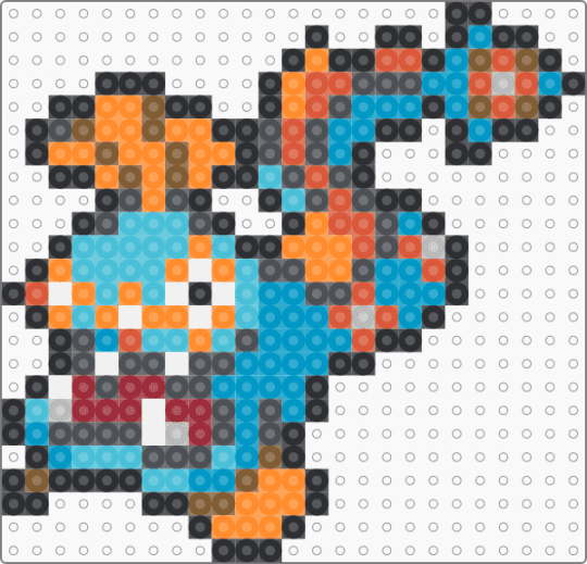 Huntail Box Sprite - gray, light blue, orange