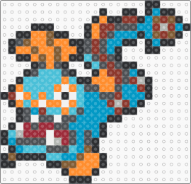 Huntail Box Sprite - gray,orange,light blue