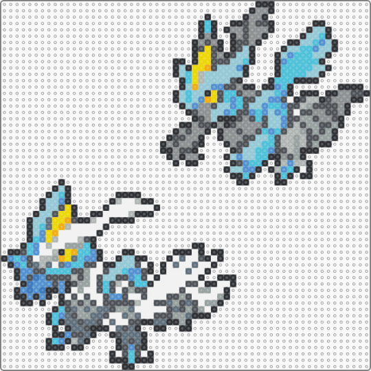 Kyurem (Black & White) Box Sprites - gray,light blue