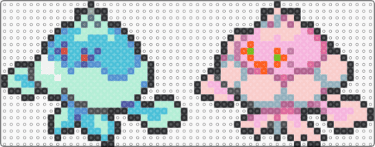 Jellicent (Male & Female) Box Sprites - light blue,pink,beige