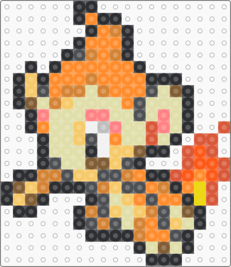 Chimchar Box Sprite - orange, yellow