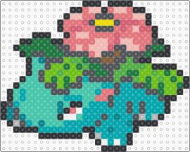 Venusaur Box Sprite - gray,red,teal,green