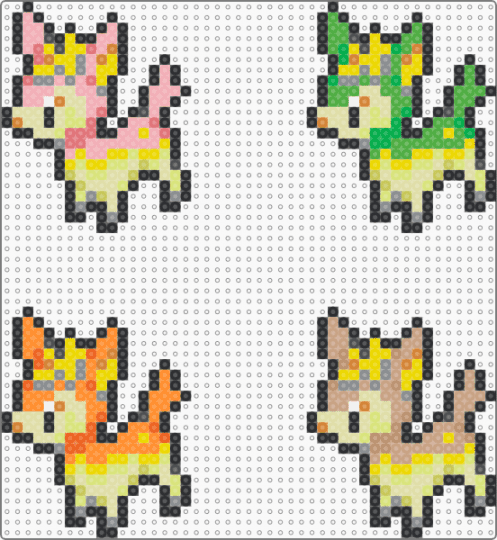Deerling (Spring, Summer, Autumn, & Winter Form) Box Sprites - beige, yellow