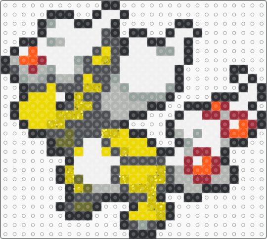 Mega Ampharos Box Sprite - beige, gray, yellow