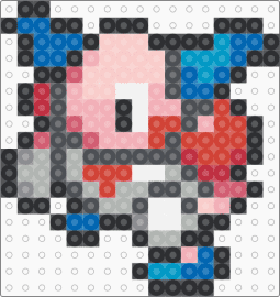 Mr. Mime Box Sprite - mr mime,pokemon,clown,gaming,character,red,pink,gray,blue