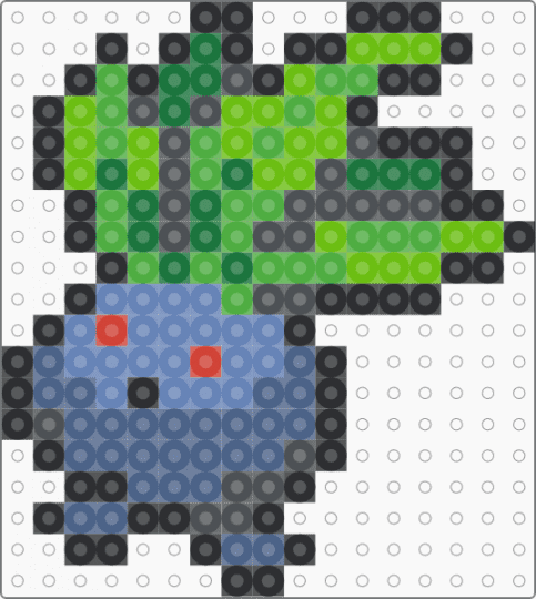 Oddish Box Sprite - blue, green