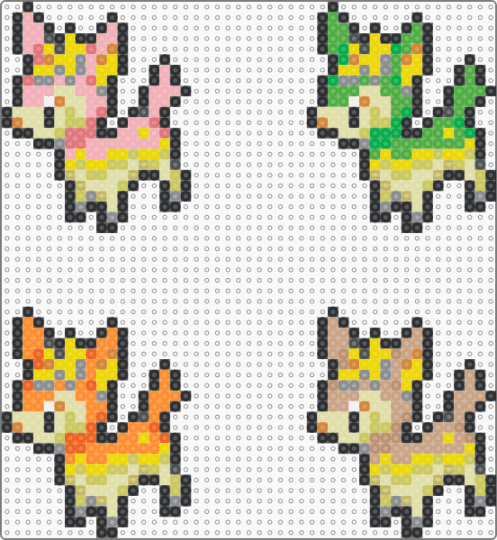 Deerling (Spring, Summer, Autumn, & Winter Form) Box Sprites - yellow,green,beige