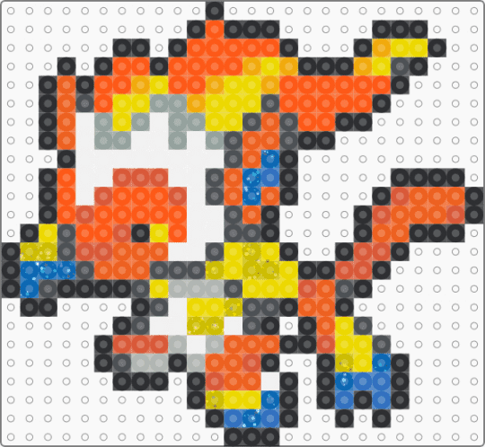 Infernape Box Sprite - gray, orange, yellow