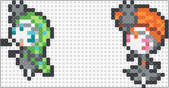Meloetta (Aria & Pirouette Forme)Box Sprites - gray,orange,green