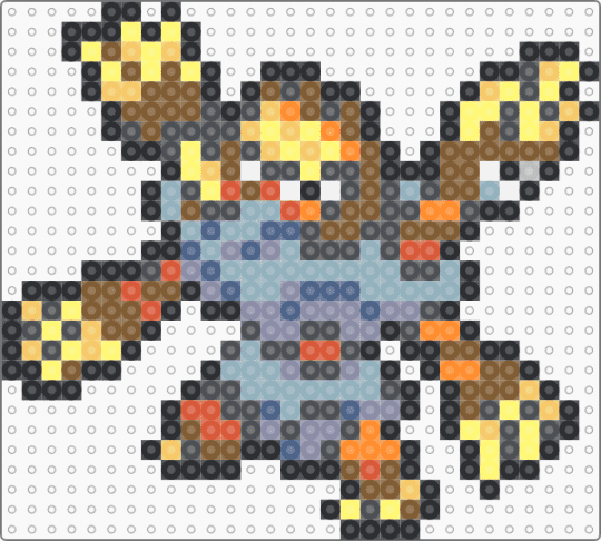 Barbaracle Box Sprite - gray, light blue, tan, yellow