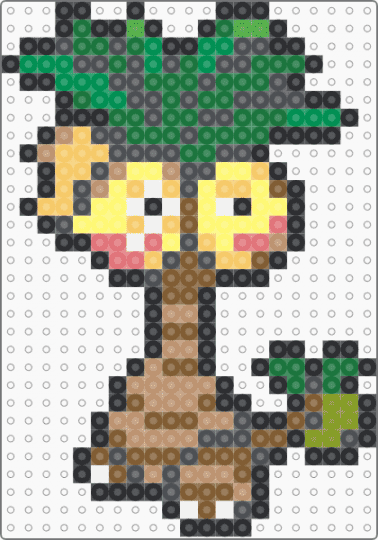 Exeggutor (Alola Form) Box Sprite - beige, colorful, gray, green