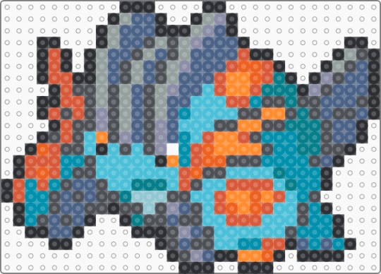 Mega Swampert Box Sprite - blue, gray