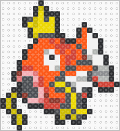 Magikarp Box Sprite - gray,orange,red